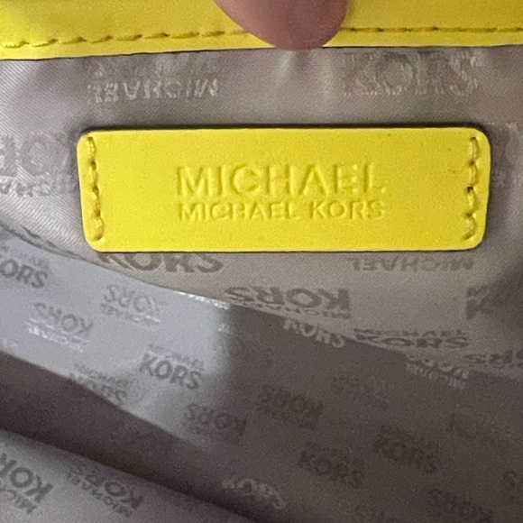 Michael Kors Floral Yellow Backpack with MK logo - Picture 14 of 17